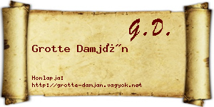 Grotte Damján névjegykártya